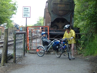 Crossing the railway