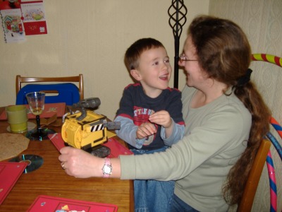 Playing with Mummy.