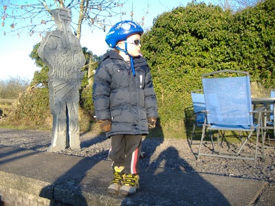 Waiting on the platform at Warmley Station.