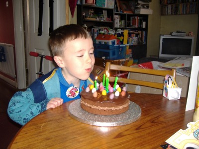 Blowing out the candles