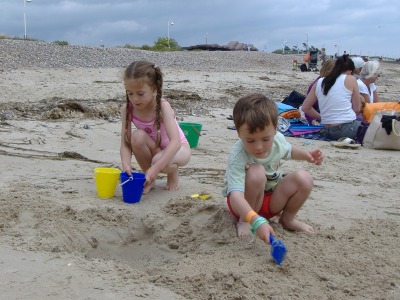 On the beach