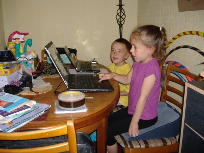 Adjacent laptops