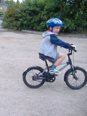 Riding to the bike shop