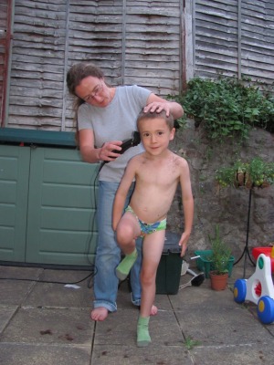 At the hairdresser's
