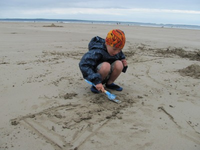 Drawing in the sand