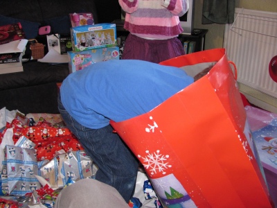 Nearing the bottom of the bag