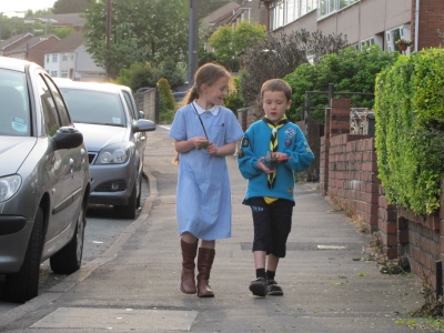 Walking home from Beavers