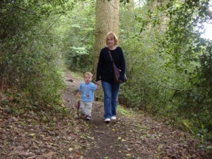 28 May - Walking through the woods with Grandma