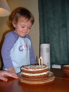 Blowing out the candles