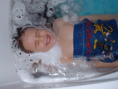 Relaxing in the bath