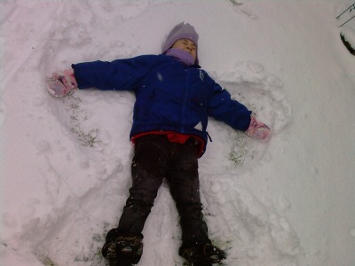 Playing in the snow