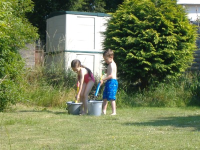 Preparing to resoak Daddy's shorts