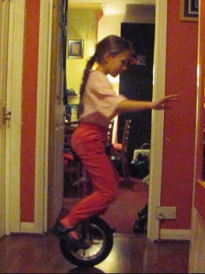 Riding across the hall